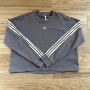 Adidas light purple Sweatshirt with Cream Stripes